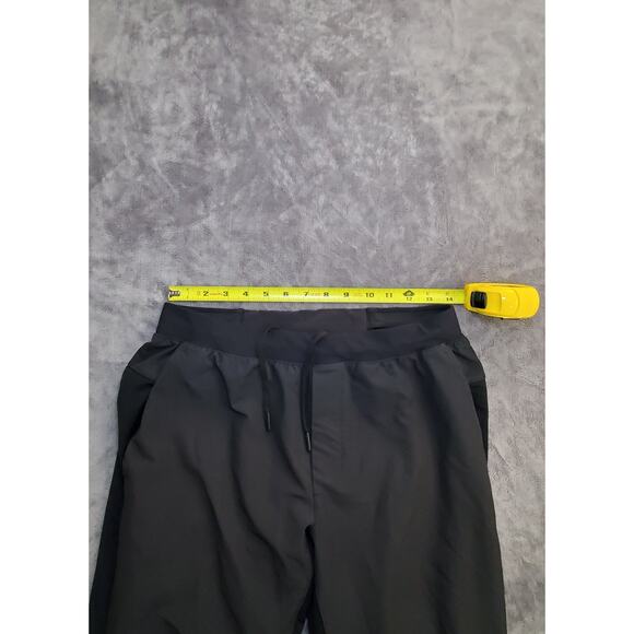 Lululemon Sz M Hybrid Pants Men’s Black Shine 4-Way Stretch Lycra Running Ca15 - Picture 4 of 8